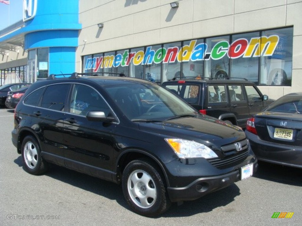 2009 CR-V LX 4WD - Crystal Black Pearl / Black photo #1