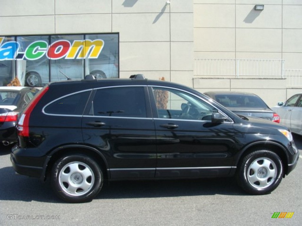 2009 CR-V LX 4WD - Crystal Black Pearl / Black photo #3