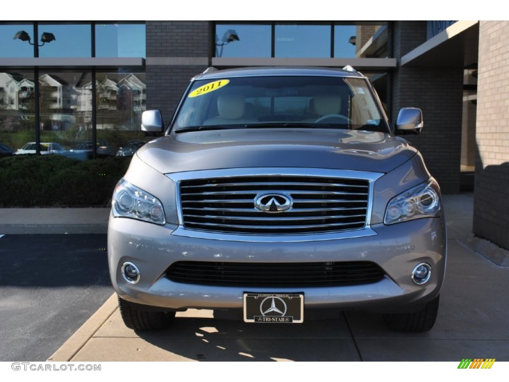 2011 QX 56 4WD - Platinum Graphite / Wheat photo #20