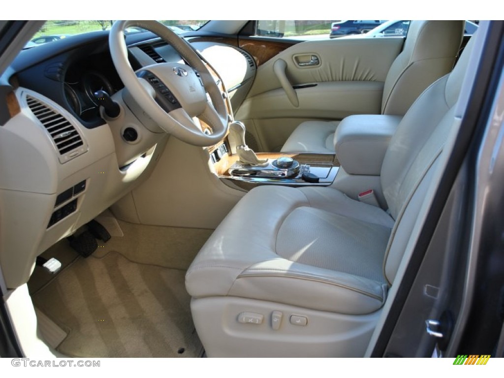 2011 QX 56 4WD - Platinum Graphite / Wheat photo #22