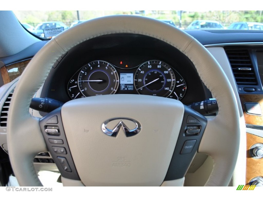 2011 QX 56 4WD - Platinum Graphite / Wheat photo #26