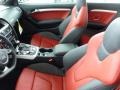 Black/Magma Red 2013 Audi S5 3.0 TFSI quattro Convertible Interior Color