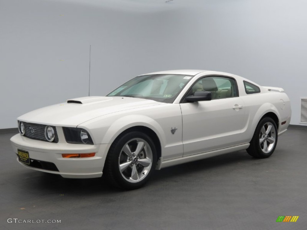 2009 Mustang GT Premium Coupe - Performance White / Medium Parchment photo #1