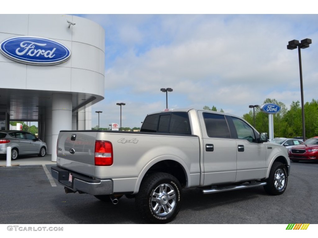 2006 F150 Lariat SuperCrew 4x4 - Smokestone Metallic / Black photo #3