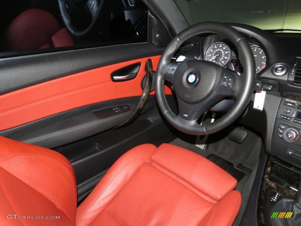 2009 1 Series 135i Coupe - Monaco Blue Metallic / Coral Red Boston Leather photo #18
