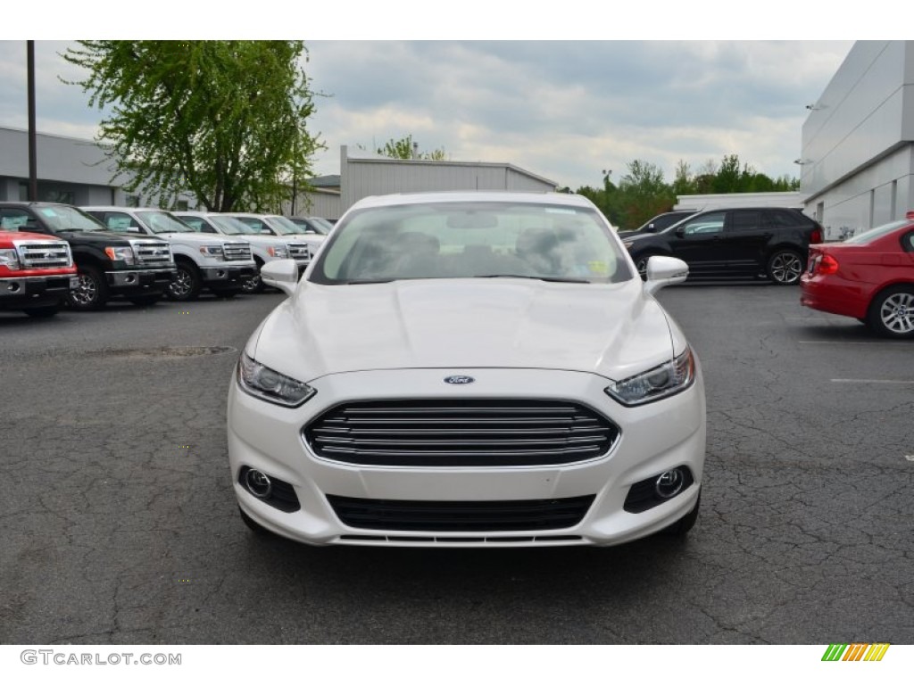 2013 Fusion Hybrid SE - White Platinum Metallic Tri-coat / Dune photo #7