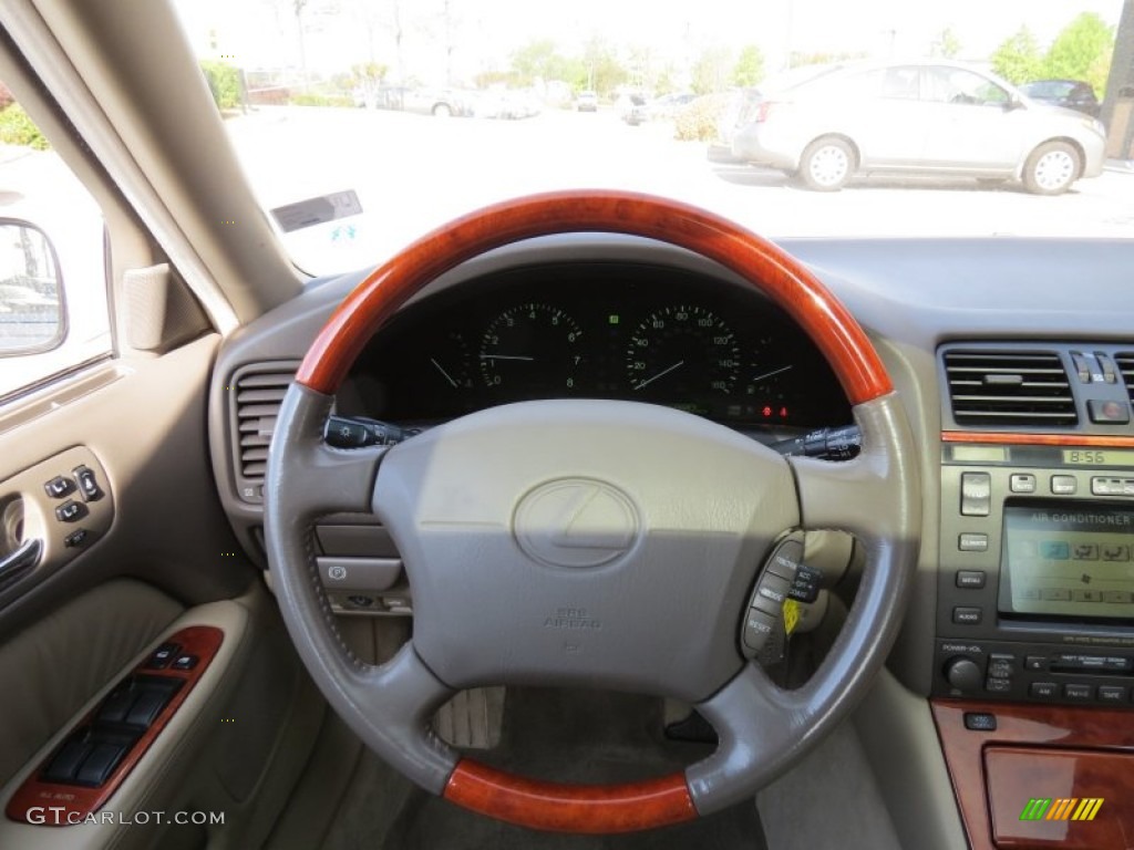 1999 Lexus LS 400 Ivory Steering Wheel Photo #80186977