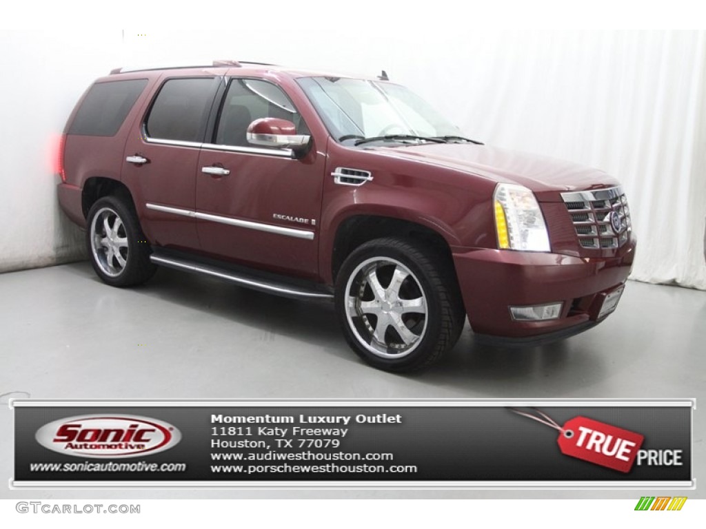 2007 Escalade AWD - Red-E / Ebony/Ebony photo #1