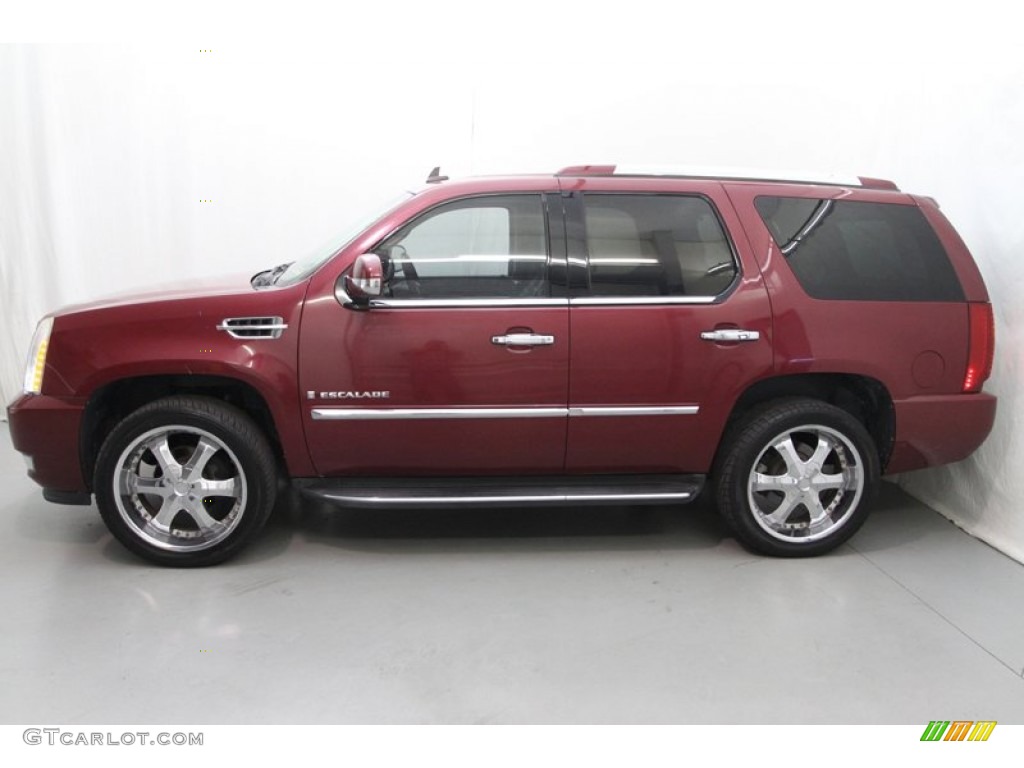 2007 Escalade AWD - Red-E / Ebony/Ebony photo #2