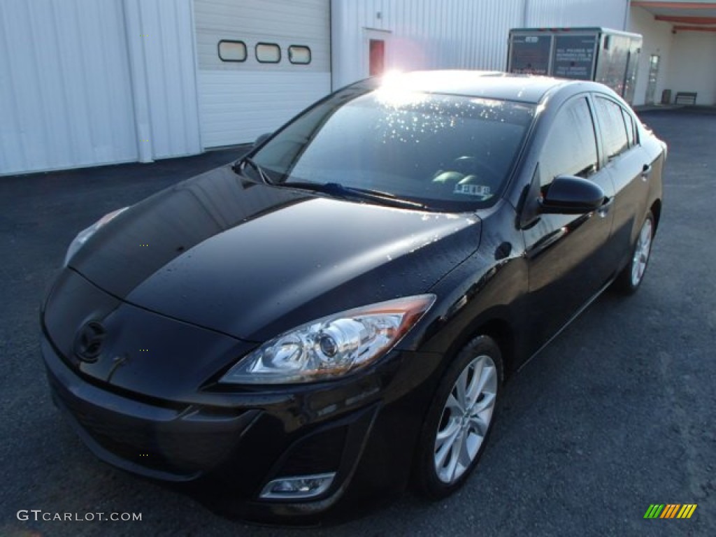 2010 MAZDA3 s Grand Touring 4 Door - Black Mica / Black photo #2