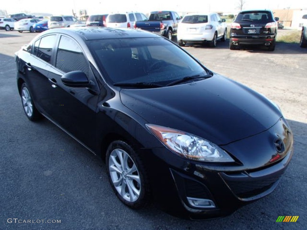 2010 MAZDA3 s Grand Touring 4 Door - Black Mica / Black photo #4