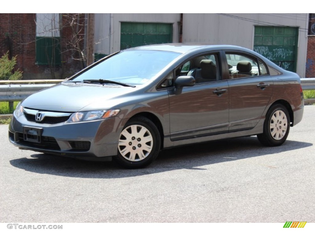 Polished Metal Metallic 2009 Honda Civic DX-VP Sedan Exterior Photo #80188648