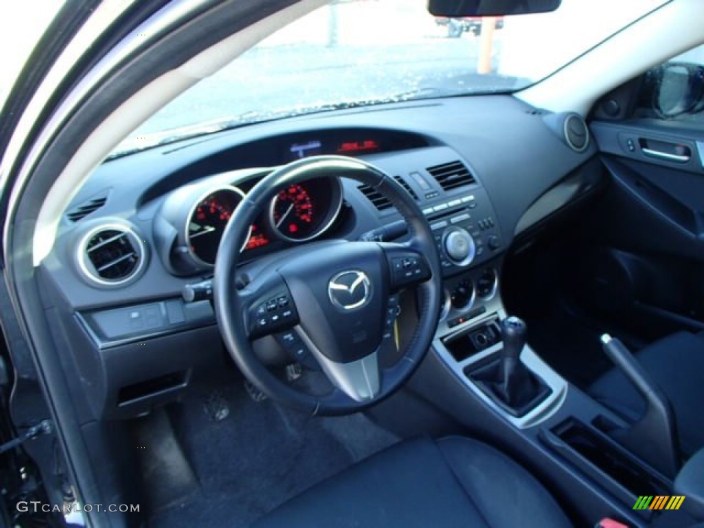 2010 MAZDA3 s Grand Touring 4 Door - Black Mica / Black photo #10