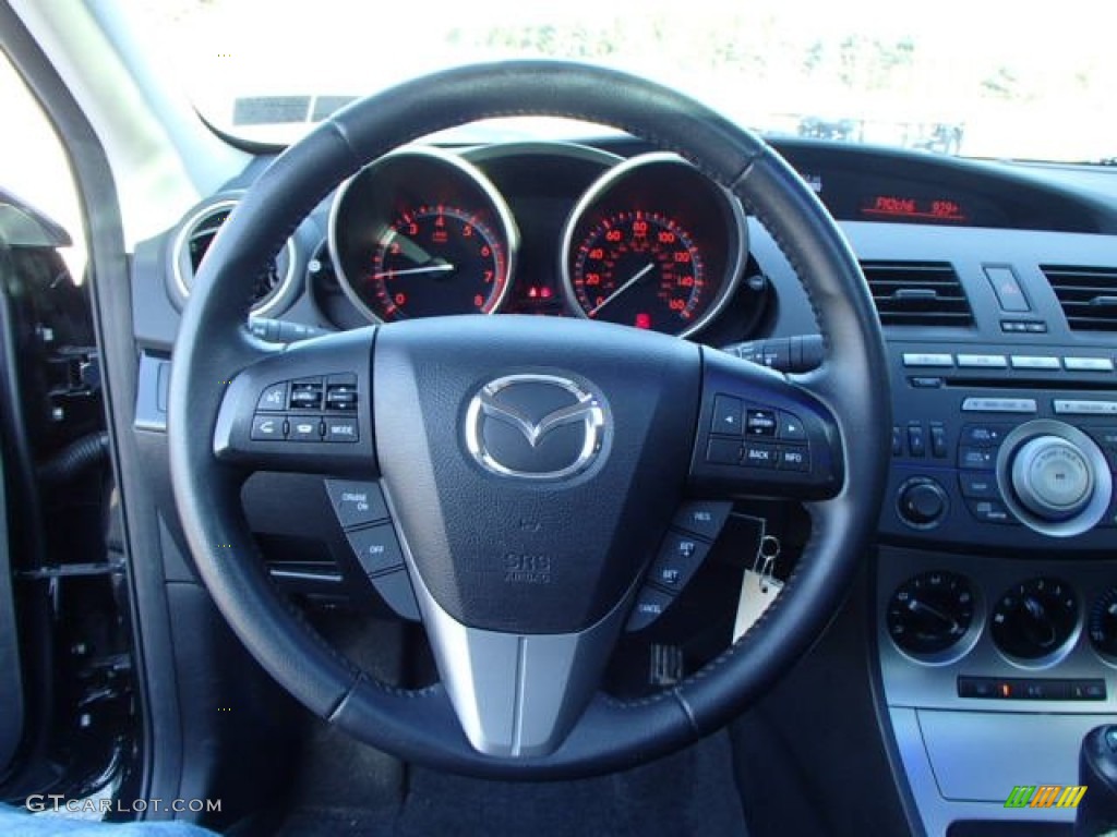 2010 MAZDA3 s Grand Touring 4 Door - Black Mica / Black photo #21