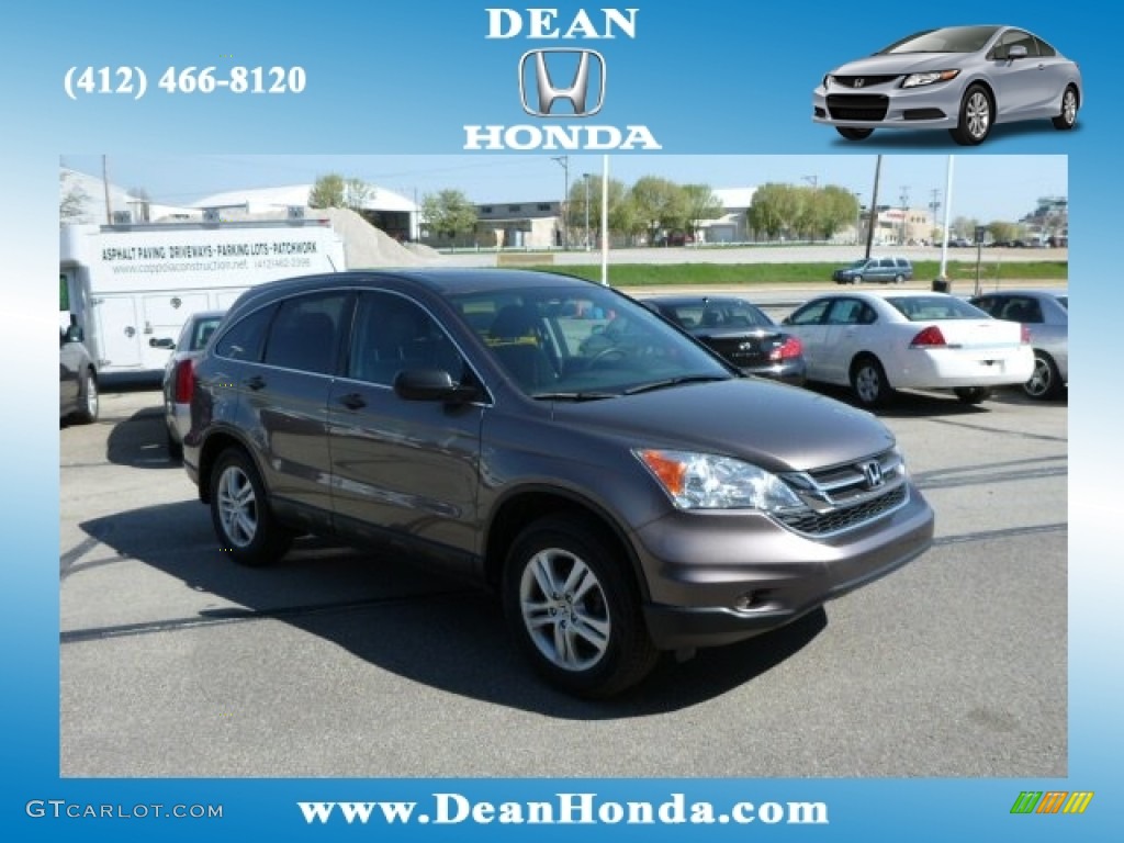 2010 CR-V EX AWD - Urban Titanium Metallic / Black photo #1