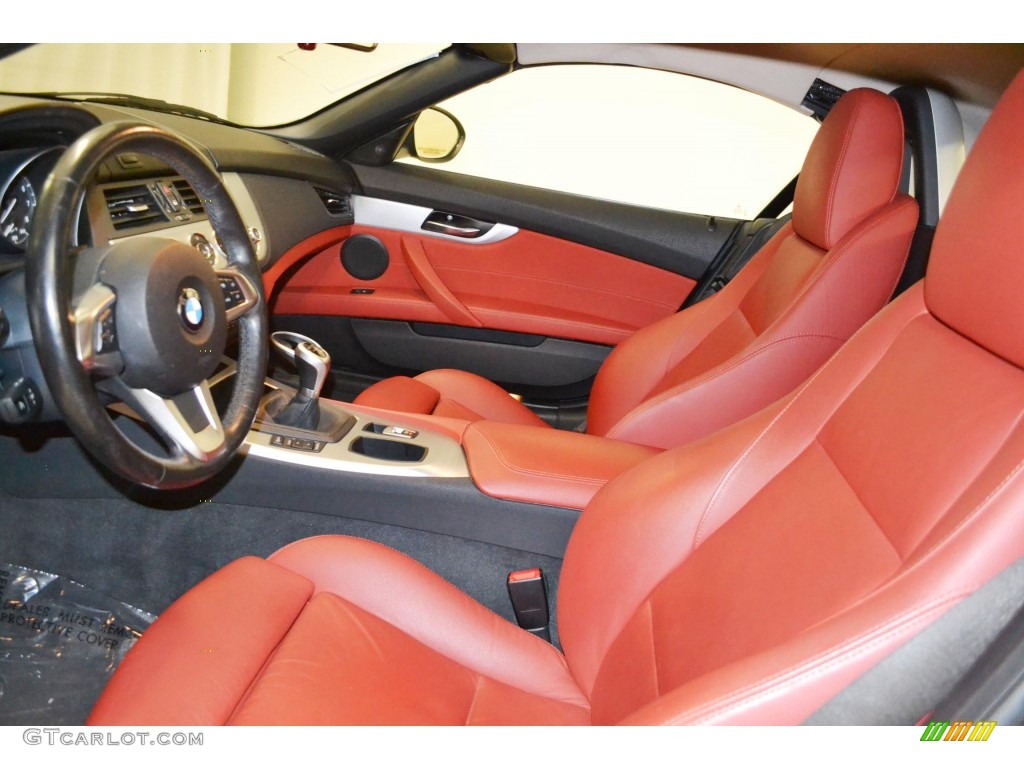 Coral Red Kansas Leather Interior 2009 BMW Z4 sDrive30i Roadster Photo #80190865
