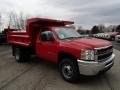 2013 Victory Red Chevrolet Silverado 3500HD WT Regular Cab Dump Truck  photo #4