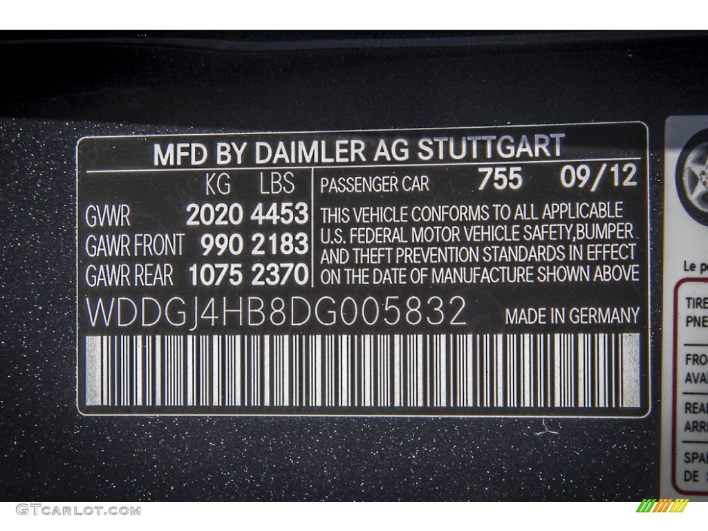 2013 C Color Code 755 for Steel Grey Metallic Photo #80191153