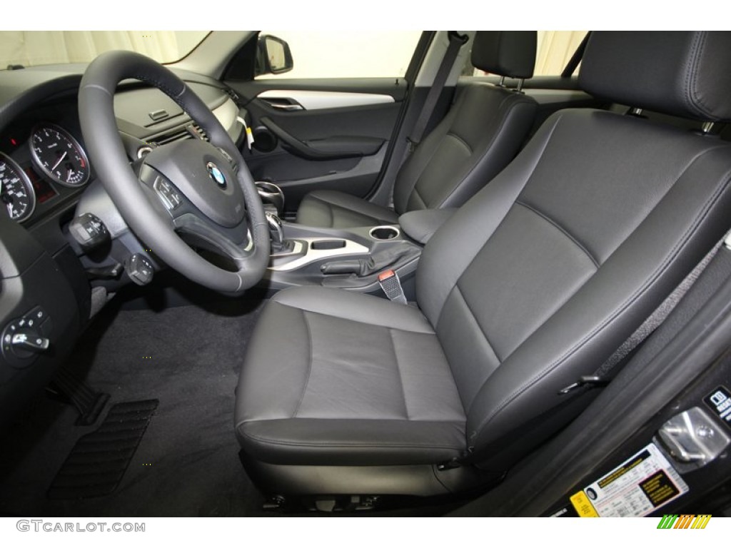 Black Interior 2014 BMW X1 sDrive28i Photo #80191483