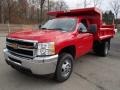 Victory Red - Silverado 3500HD WT Regular Cab 4x4 Dump Truck Photo No. 2