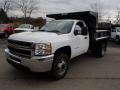 Summit White - Silverado 3500HD WT Regular Cab Dump Truck Photo No. 2