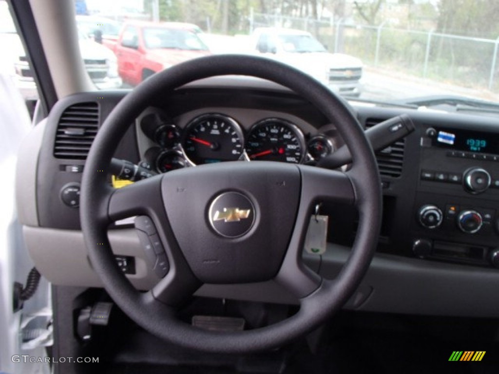 2013 Chevrolet Silverado 3500HD WT Regular Cab Dump Truck Dark Titanium Steering Wheel Photo #80192104