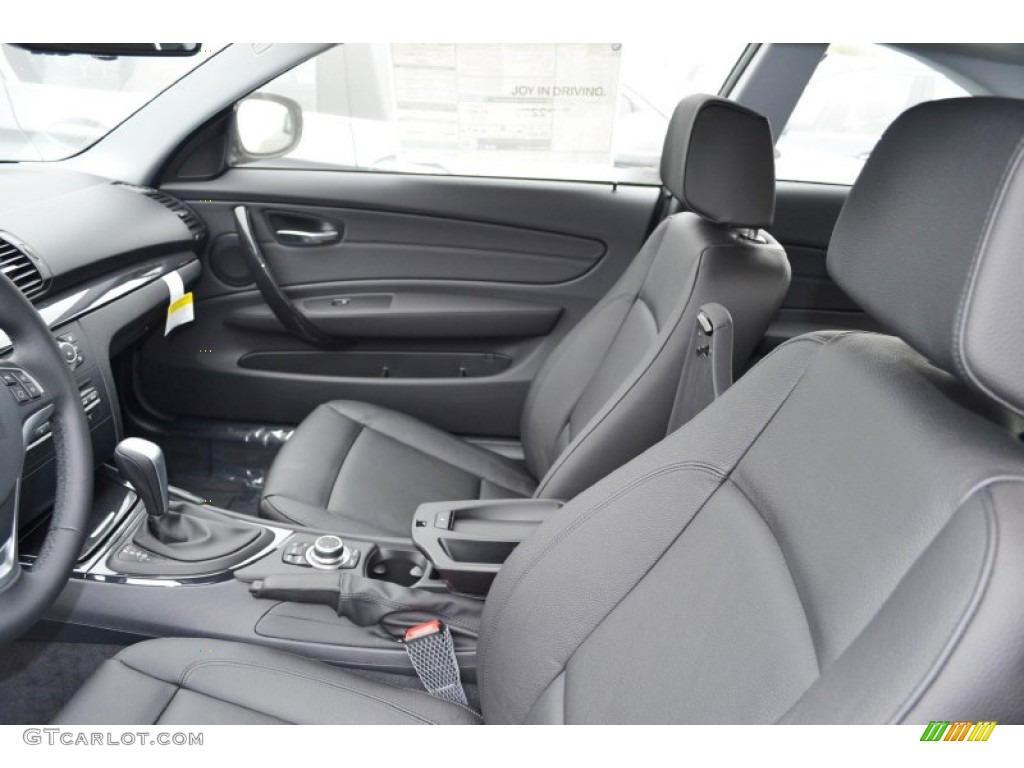 Black Interior 2013 BMW 1 Series 128i Coupe Photo #80192317