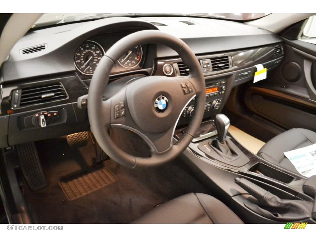 Black Interior 2013 BMW 3 Series 328i Coupe Photo #80192470