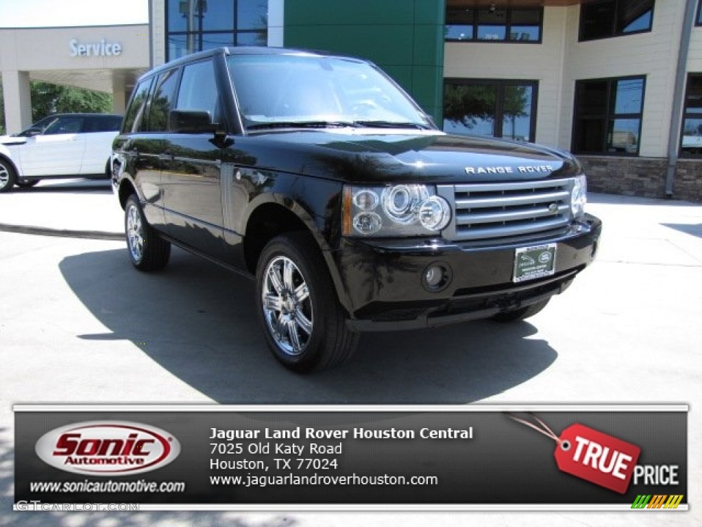 2008 Range Rover V8 HSE - Java Black Pearlescent / Sand photo #1