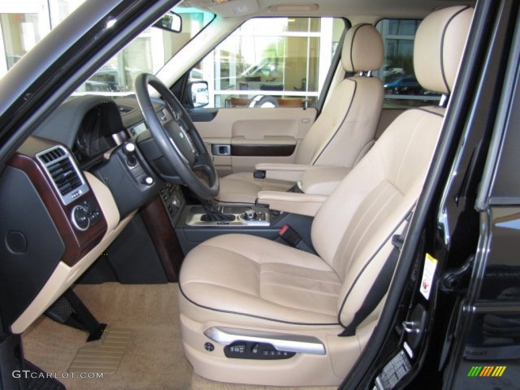 2008 Range Rover V8 HSE - Java Black Pearlescent / Sand photo #2