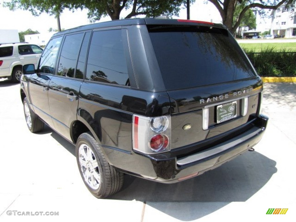 2008 Range Rover V8 HSE - Java Black Pearlescent / Sand photo #8
