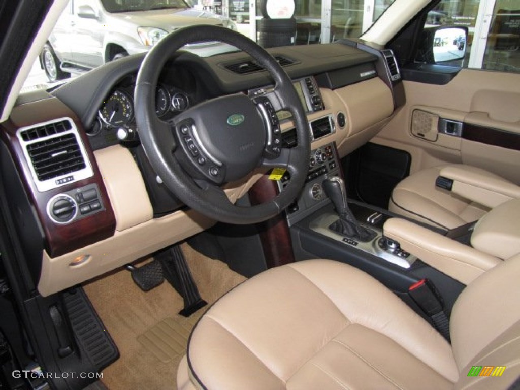 2008 Range Rover V8 HSE - Java Black Pearlescent / Sand photo #12