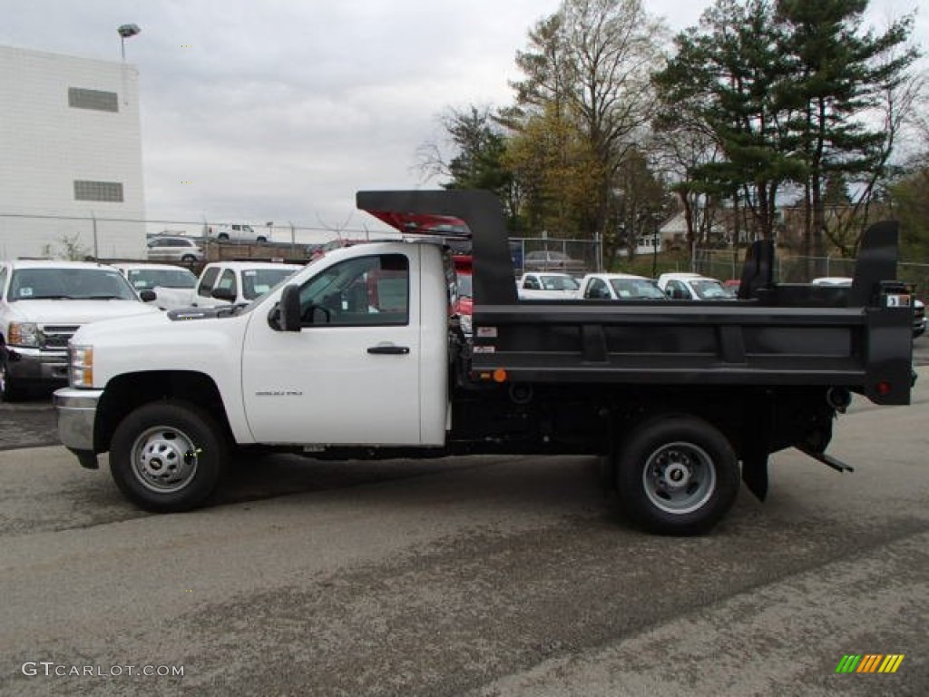 2013 Silverado 3500HD WT Regular Cab Dump Truck - Summit White / Dark Titanium photo #1