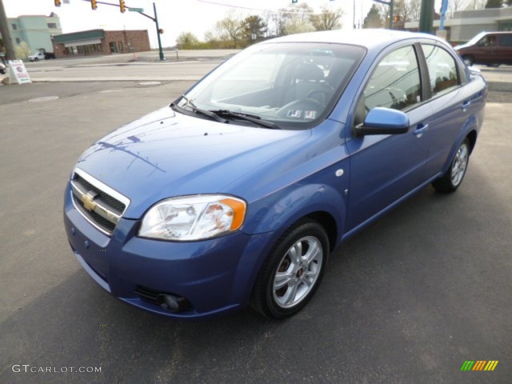 2008 Aveo LS Sedan - Bright Blue Metallic / Charcoal photo #3