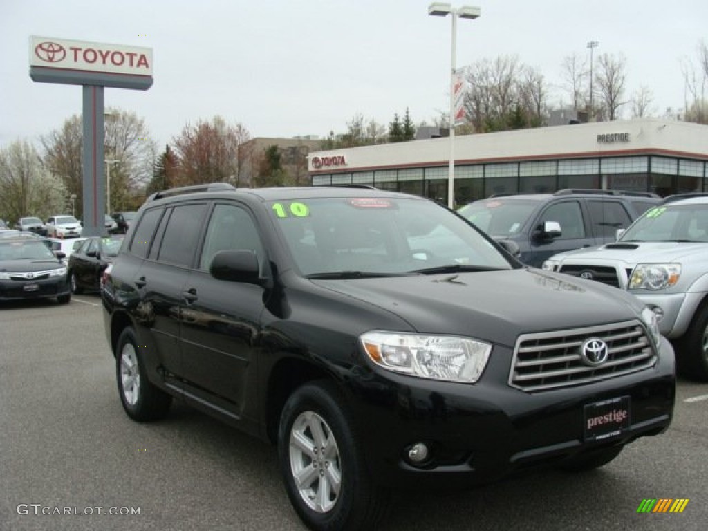 2010 Highlander SE 4WD - Black / Sand Beige photo #1