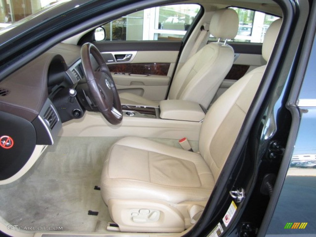 Champagne/Truffle Interior 2009 Jaguar XF Supercharged Photo #80197118