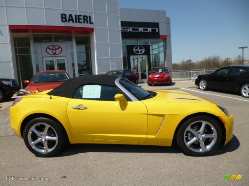 2008 Sky Red Line Roadster - Sunburst Yellow / Black photo #8