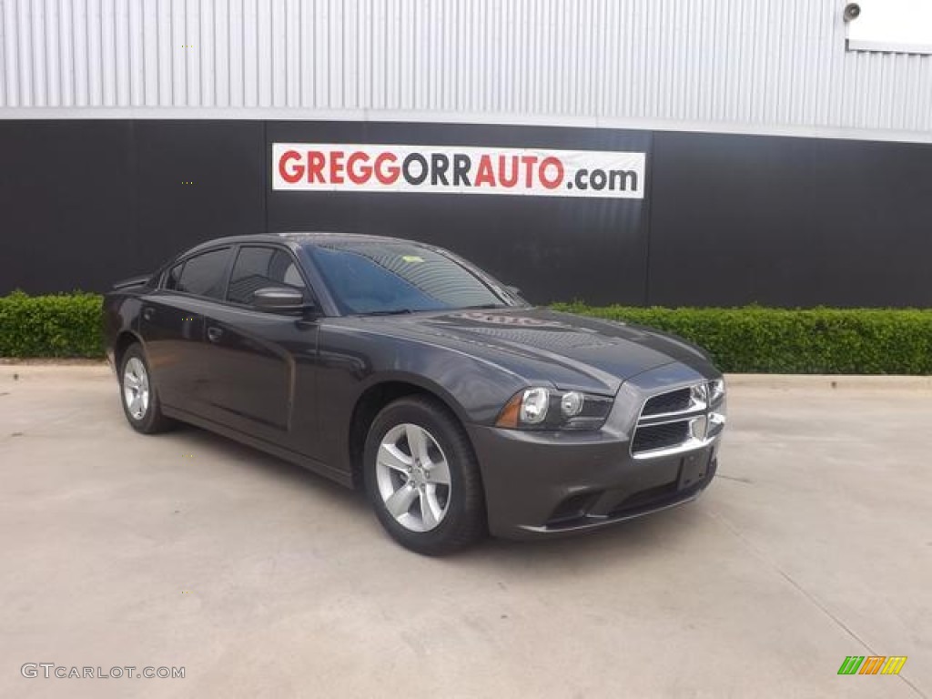 2013 Charger SE - Granite Crystal / Black/Light Frost Beige photo #1