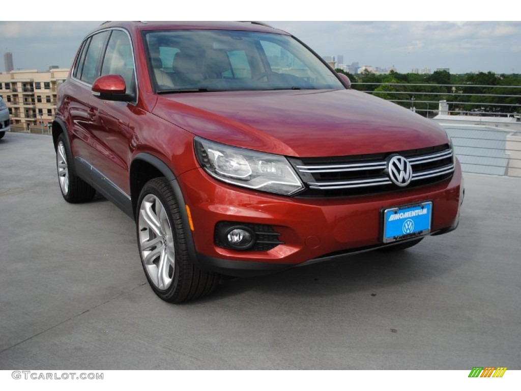 2013 Tiguan SEL - Wild Cherry Metallic / Beige photo #1