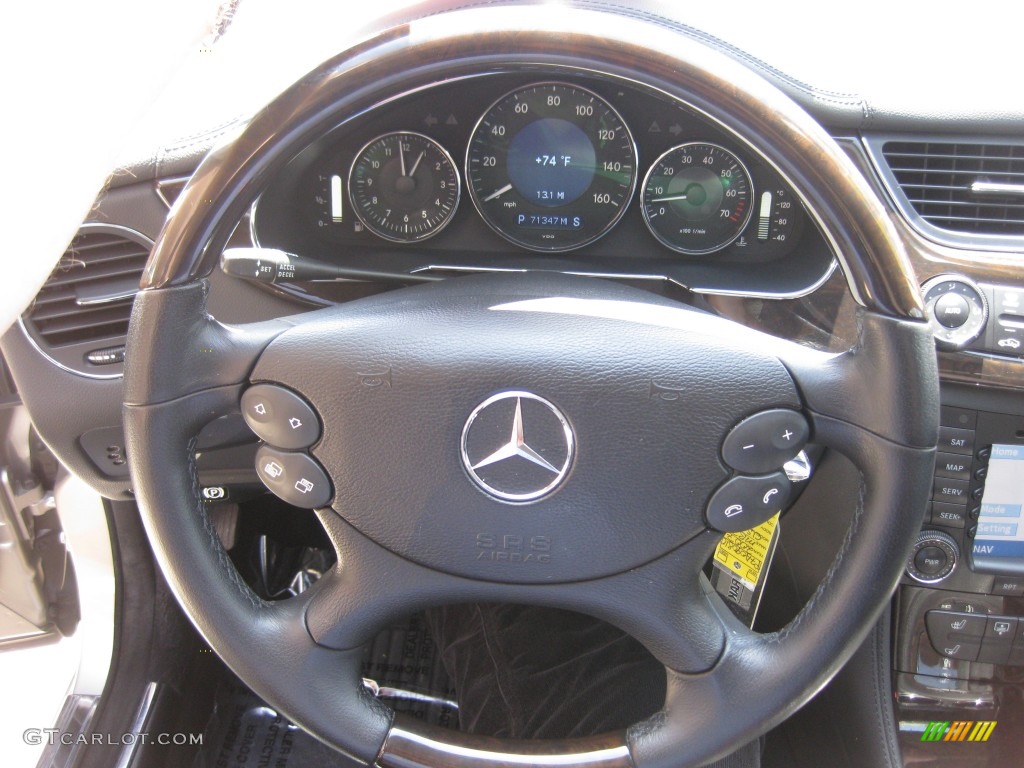 2007 Mercedes-Benz CLS 550 Black Steering Wheel Photo #80204303