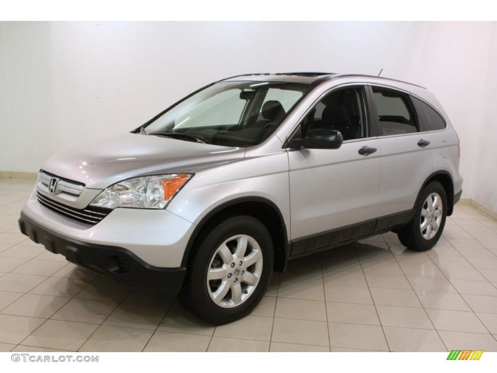 2009 CR-V EX 4WD - Alabaster Silver Metallic / Black photo #3