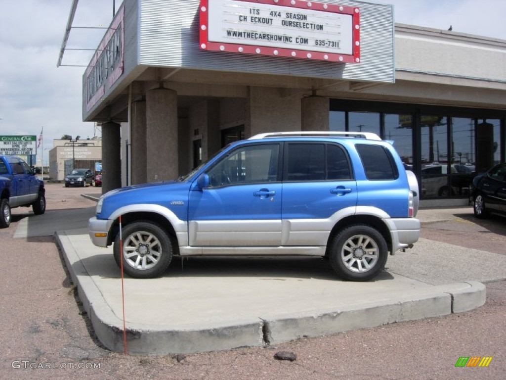 2004 Grand Vitara EX 4WD - Cosmic Blue Metallic / Gray photo #9