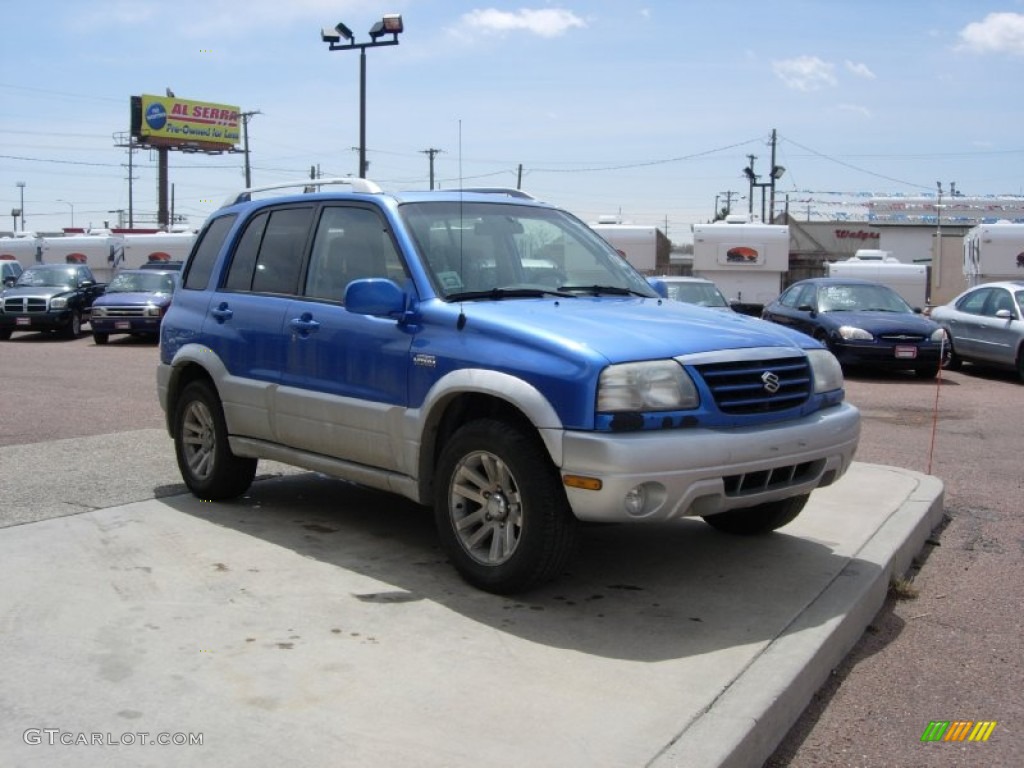 2004 Grand Vitara EX 4WD - Cosmic Blue Metallic / Gray photo #14