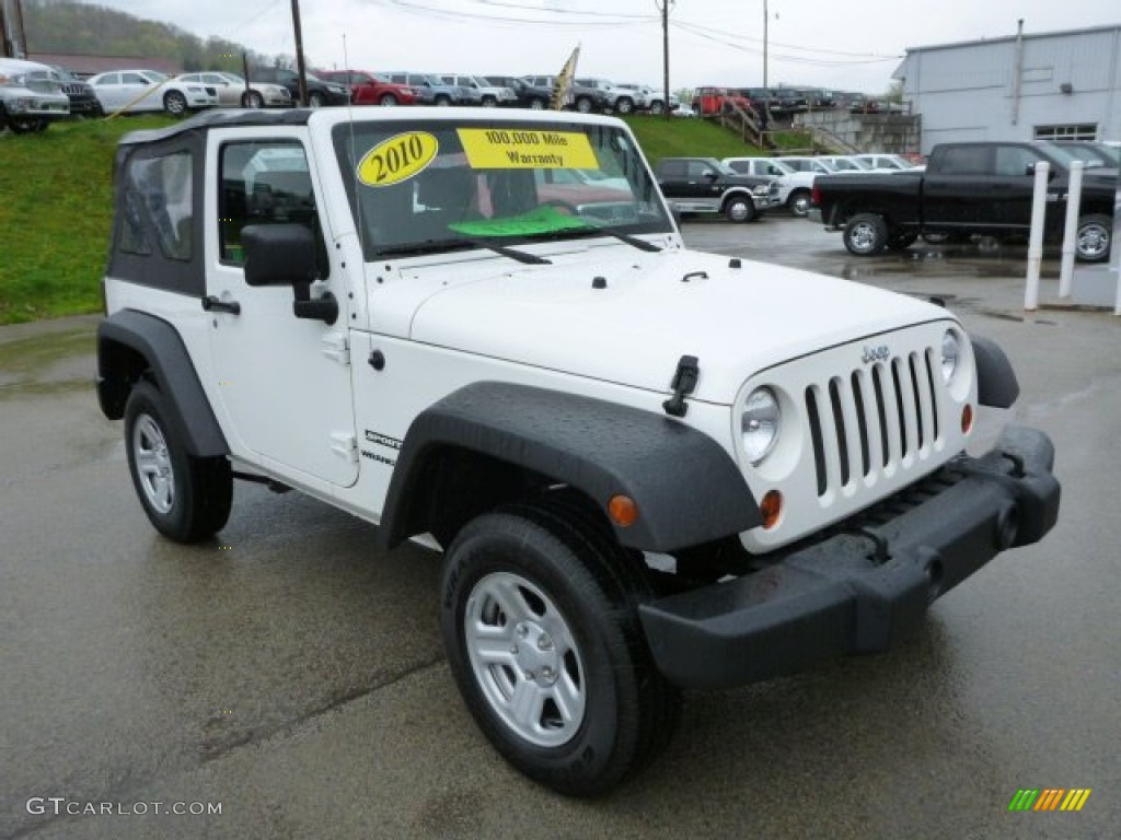 Stone White 2010 Jeep Wrangler Sport 4x4 Exterior Photo #80210860