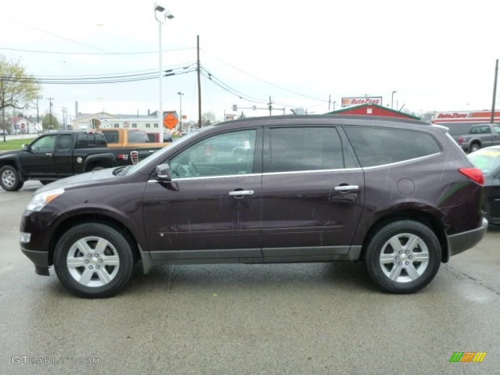 Dark Cherry Metallic 2010 Chevrolet Traverse LT AWD Exterior Photo #80211071