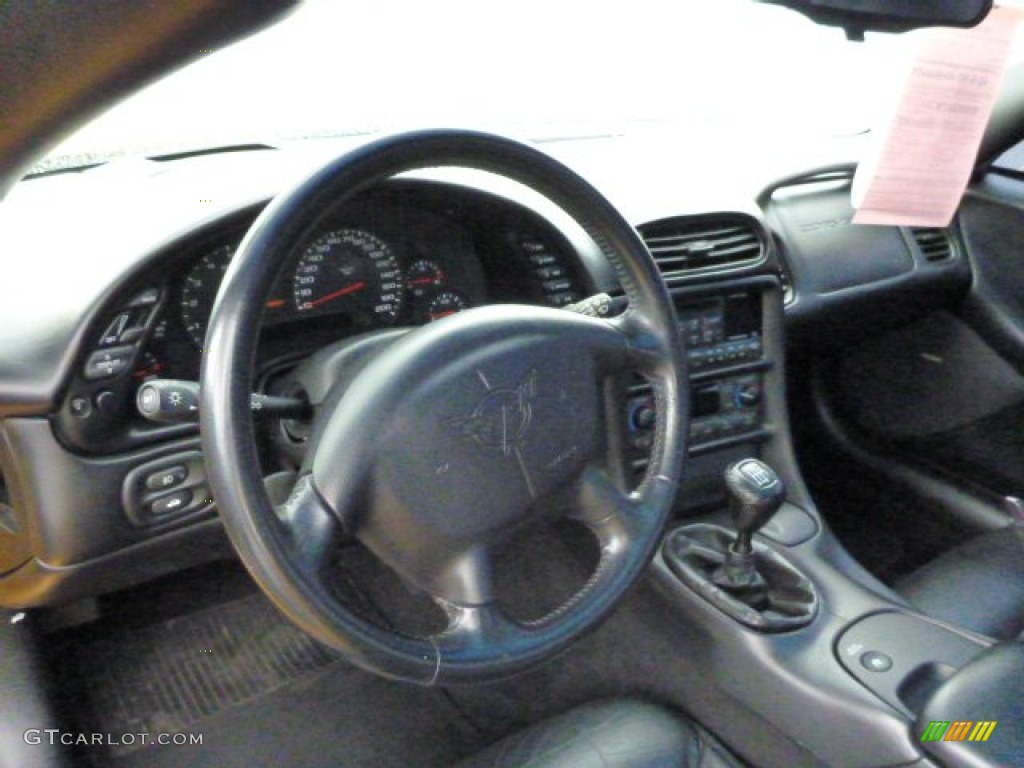 2000 Chevrolet Corvette Coupe Black Steering Wheel Photo #80212216