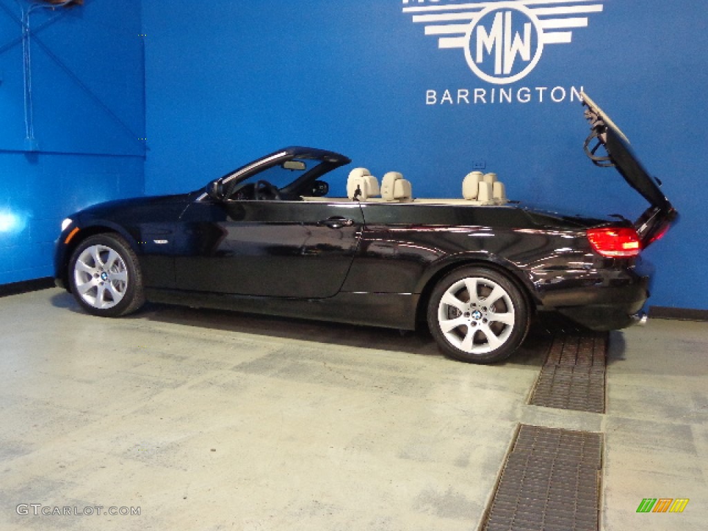 2010 3 Series 335i Convertible - Black Sapphire Metallic / Cream Beige photo #12