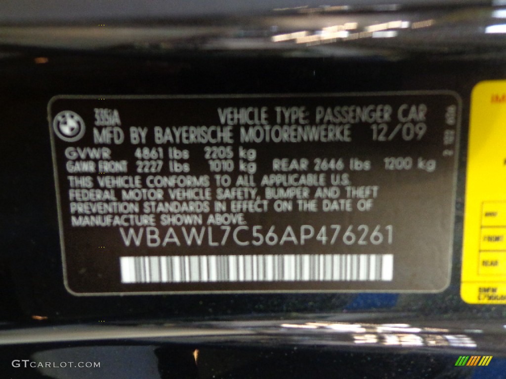 2010 3 Series 335i Convertible - Black Sapphire Metallic / Cream Beige photo #30