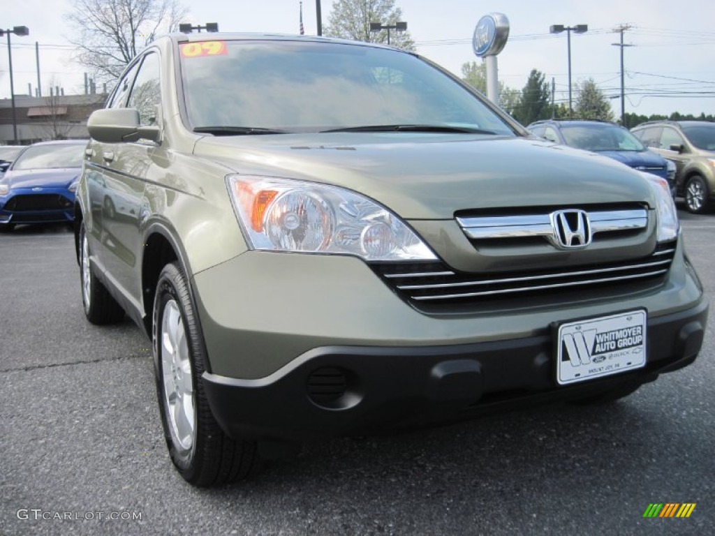 2009 CR-V EX-L 4WD - Green Tea Metallic / Ivory photo #1