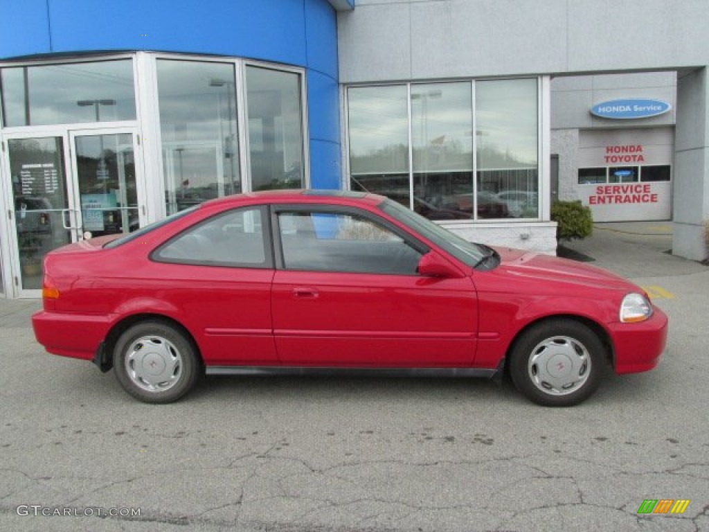 1998 Civic EX Coupe - Milano Red / Gray photo #2